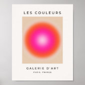 Les Couleurs 12 Sinaasappel en roze gradiënt Poster (Voorkant)