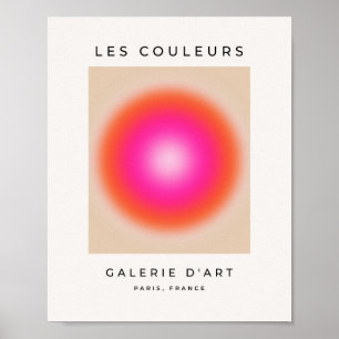 Les Couleurs 12 Sinaasappel en roze gradiënt Poster