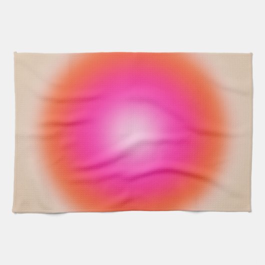 Les Couleurs 12 Sinaasappel en roze gradiënt Theedoek (Horizontaal)