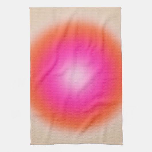 Les Couleurs 12 Sinaasappel en roze gradiënt Theedoek (Verticaal)