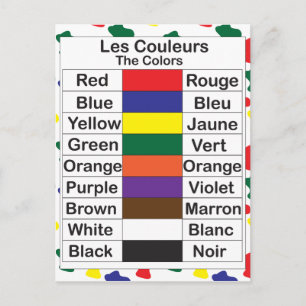 Les Couleurs Briefkaart