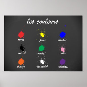 Les Couleurs (de kleuren) Poster