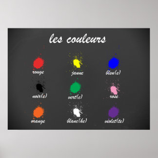 Les Couleurs (de kleuren) Poster