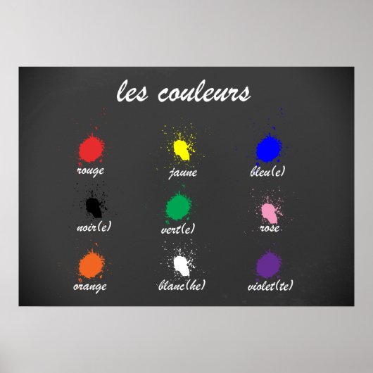 Les Couleurs (de kleuren) Poster (Voorkant)