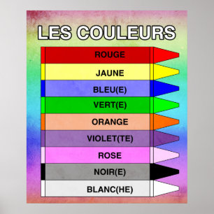 Les Couleurs (de kleuren) Poster