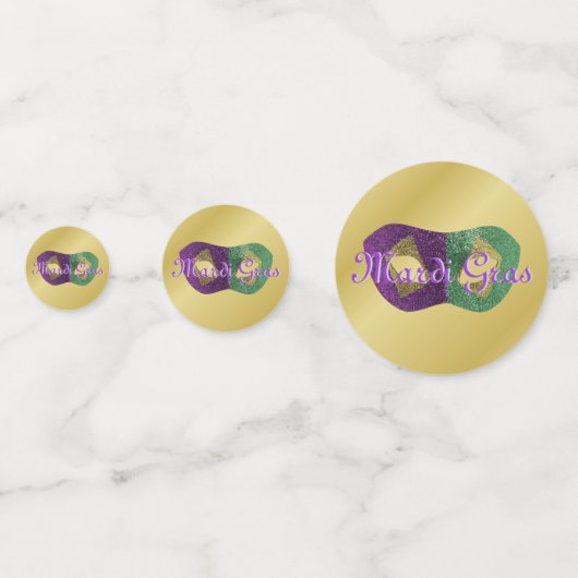 Les Couleurs de Mardi Gras Confetti (Achterkanten)