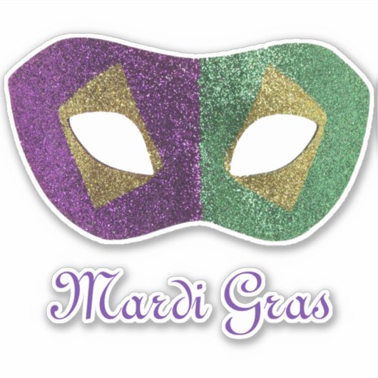 Les Couleurs de Mardi Gras Sticker (Voorkant)