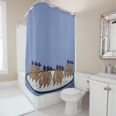 Les Crocs Krocodile chorus line Douchegordijn (In situ)