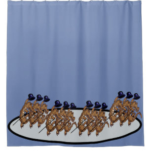 Les Crocs Krocodile chorus line Douchegordijn