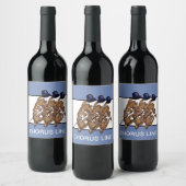 "Les Crocs" Krokodilletap dansende chorus lijn Wijn Etiket (Flessen)