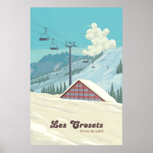 Les Crosets Portes du Soleil Zwitserland Skien Poster