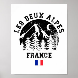 Les Deux Alpes Frankrijk Alpen Skigebied Alpine Sk Poster