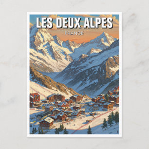 Les Deux Alpes Frankrijk Reizen Briefkaart