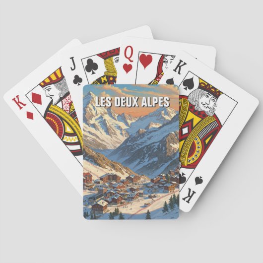 Les Deux Alpes Frankrijk Reizen Pokerkaarten (Achterkant)