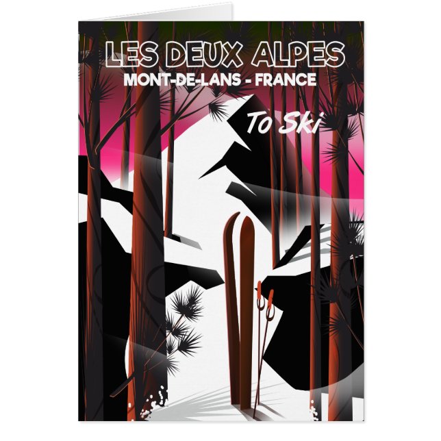 Les Deux Alpes, Franse skiposter (Voorkant)