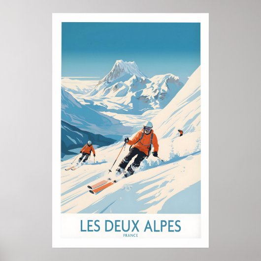 Les Deux Alpes Ski Print 1 (Voorkant)