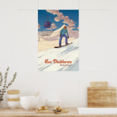 Les Diablerets Sneeuwboarden Reisposter Poster (Keuken)