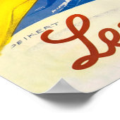 Les Diablerets, vrouw op skilift Poster (Hoek)