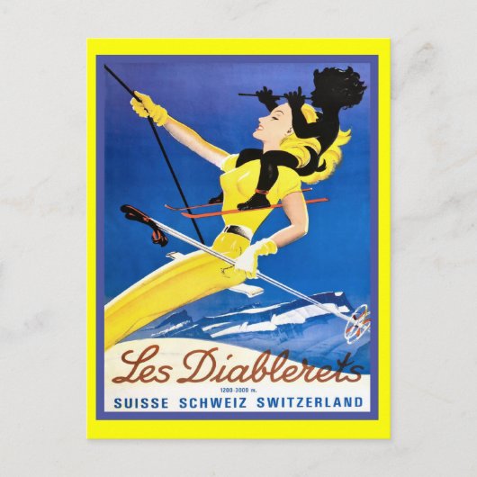 Les Diablerets, Zwitserland Briefkaart (Voorkant)