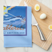 Les Diablerets, Zwitserland, poster Theedoek (Quarter Fold)