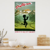 Les Diablerets, Zwitserland, Vintage Travel Poster (Keuken)