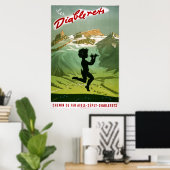 Les Diablerets, Zwitserland, Vintage Travel Poster (Thuiskantoor)