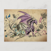 Les dragons fleuris - briefkaart (Voorkant)