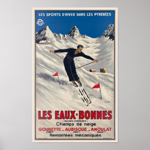 Les Eaux-Bonnes France Vintage Poster 1935