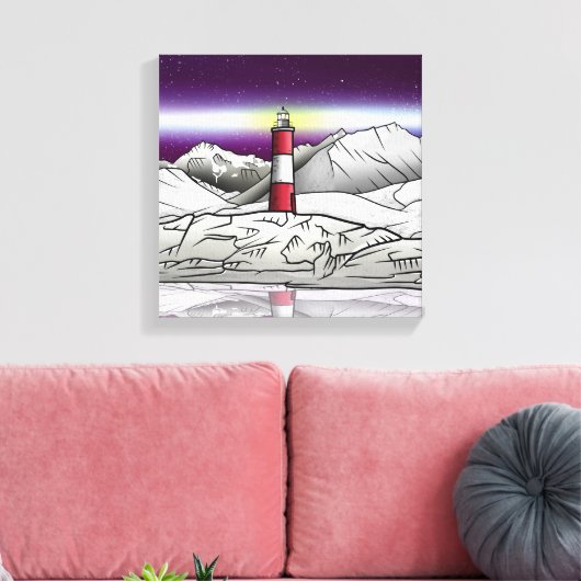 Les Eclaireurs Lighthouse Argentina Canvas Afdruk (Insitu (Woonkamer))