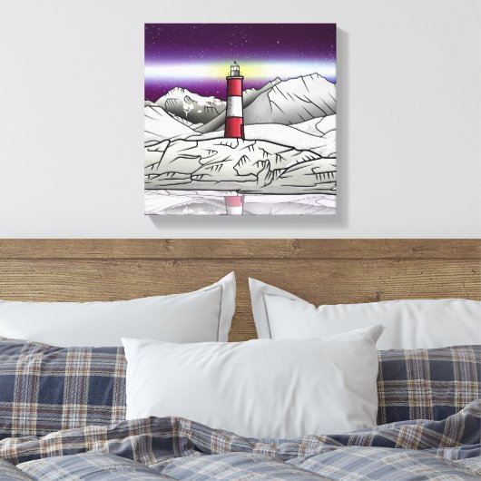 Les Eclaireurs Lighthouse Argentina Canvas Afdruk (Insitu (Slaapkamer))