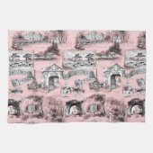 Les Environs de Paris ~ Dauphine Pink Theedoek (Horizontaal)