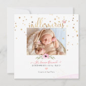 Les etoiles d'or Remerciement Naissance Fille Kaart (Voorkant)