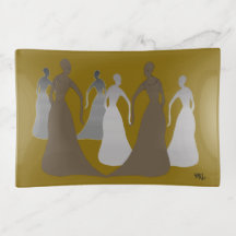 Les Femme Brown Trinket Tray