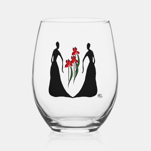 Les Femmes 16 oz. Steelwijn Glas (Voorkant)