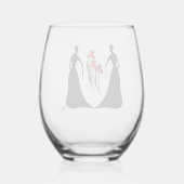 Les Femmes 16 oz. Steelwijn Glas (Achterkant)
