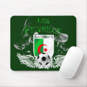 Les Fennecs Algerije vlag Football mousepad Muismat (Met muis)