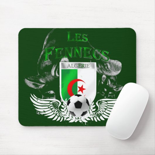 Les Fennecs Algerije vlag Football mousepad Muismat (Met muis)