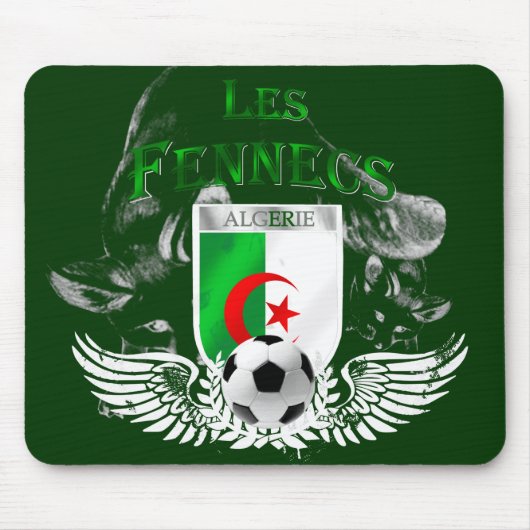 Les Fennecs Algerije vlag Football mousepad Muismat (Voorkant)