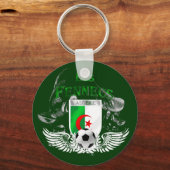 Les Fennecs vlag Algerijnse Sleutelhanger (Voorkant)