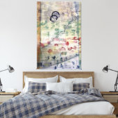 "Les Feuilles" van Joan Soilleux Canvas Afdruk (Insitu (Slaapkamer))