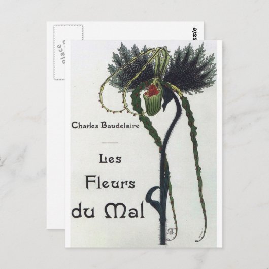 Les Fleur du Mal - Baudelaire Briefkaart (Voorkant / Achterkant)