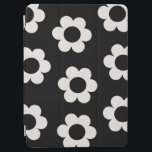 Les Fleurs 02 Black en White Floral Retro Flowers iPad Air Cover<br><div class="desc">Abstracte Retro Floral Print - Les vaten - zwart-wit bloempatroon.</div>