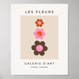Les Fleurs 03 Abstracte bloem Poster