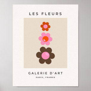 Les Fleurs 03 Abstracte bloem Poster