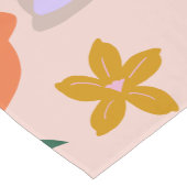 Les Fleurs 04 Retro Kleurrijke Bloemen Korte Tafelloper (Hoek)