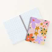 Les Fleurs 04 Retro Kleurrijke Bloemen Notitieboek (Binnen)