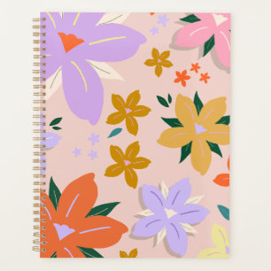 Les Fleurs 04 Retro Kleurrijke Bloemen Planner