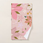 Les Fleurs 05 Bloemen Patroon Blush Roze Bloemen Bad Handdoek (Handdoek)