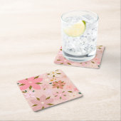 Les Fleurs 05 Bloemen Patroon Blush Roze Bloemen Kartonnen Onderzetters (Insitu)