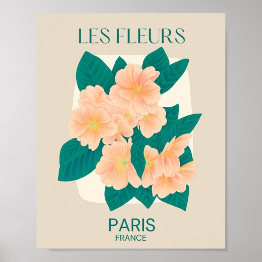 Les Fleurs Paris Poster (Voorkant)